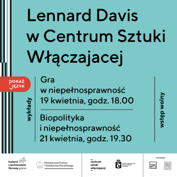(Polski) Lennard Davis w Centrum Sztuki Włączającej